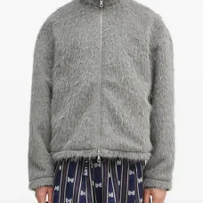 куртка с высоким воротником