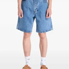 джинсовые шорты с эффектом потертости