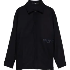 куртка-рубашка с вышитым логотипом