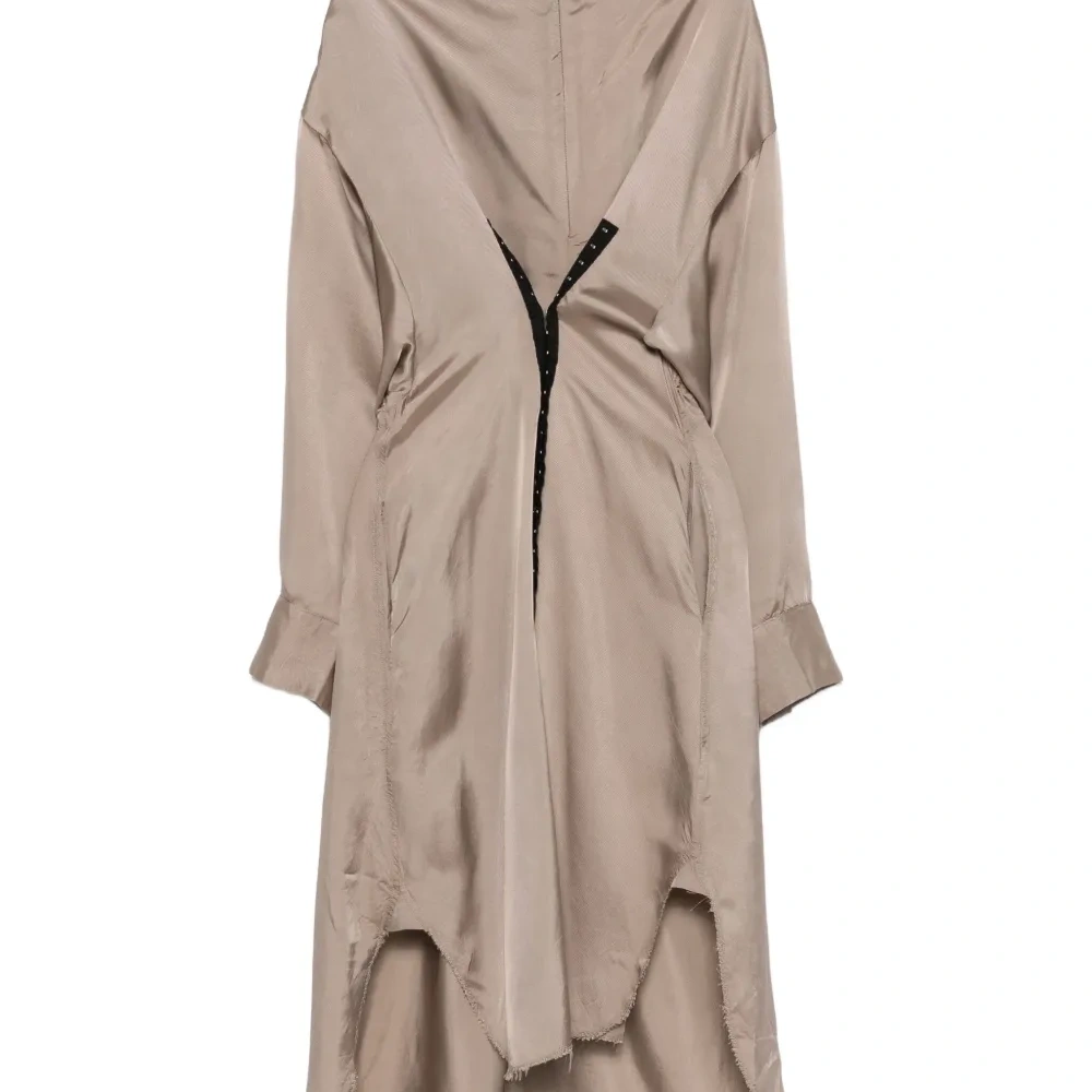 Платье-рубашка с высоким воротником