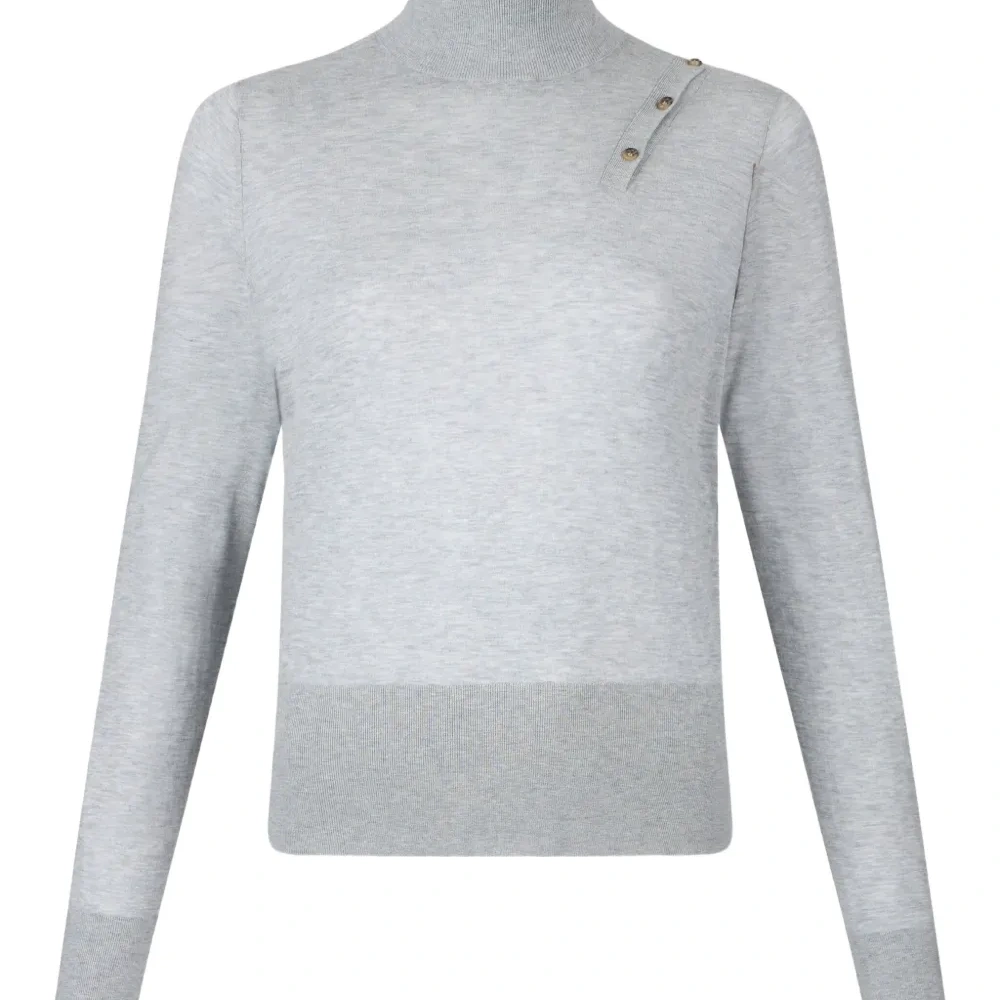 Свитер с воротником поло