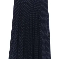 плиссированная юбка в тонкую полоску