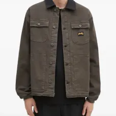 Куртка с контрастным воротником