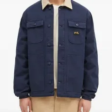 Куртка-рубашка с контрастным воротником