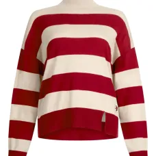 Полосатый свитер с высоким воротником