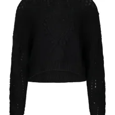 Ажурный рельефный шерстяной джемпер