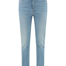 джинсы из винтажного денима с логотипом