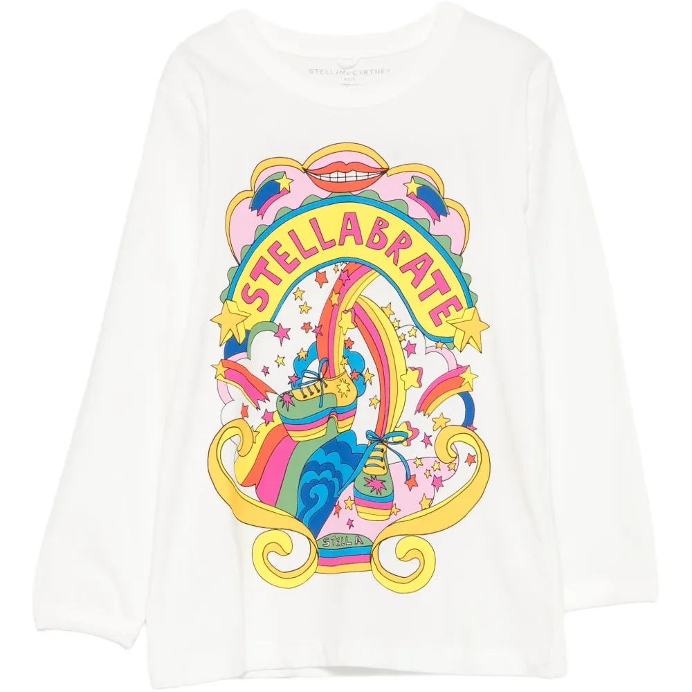 лонгслив с графичным принтом