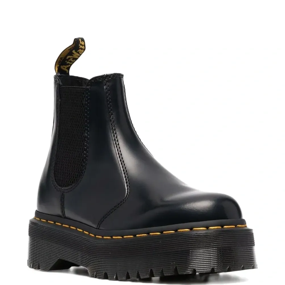 Кожаные челси на платформе 2976 Quad с каблуком 50 мм