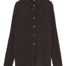 шелковая рубашка на пуговицах