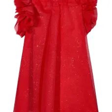 платье с оборками и блестками