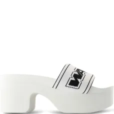 шлепанцы на платформе с логотипом шлепанцы на платформе с логотипом