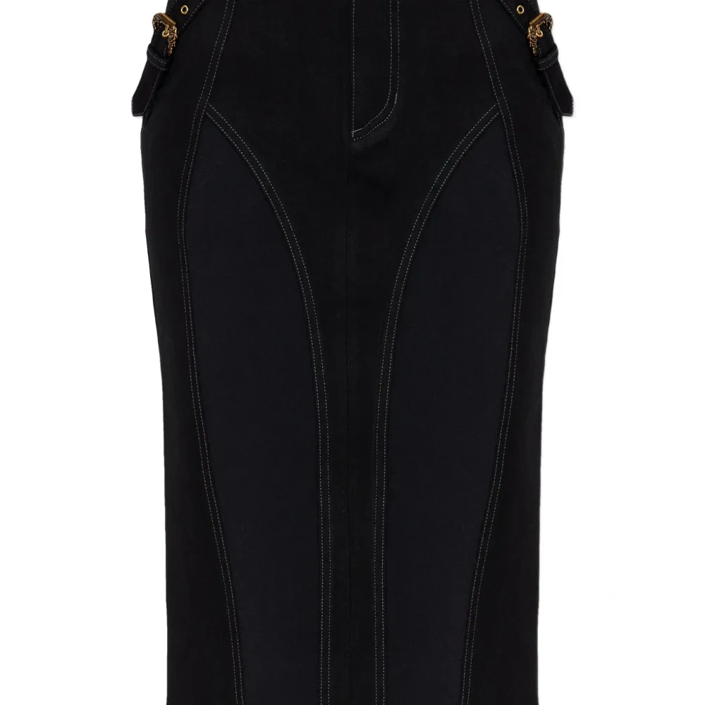 Джинсовая юбка с пряжкой