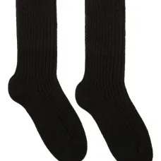 Кашемировые носки в рубчик