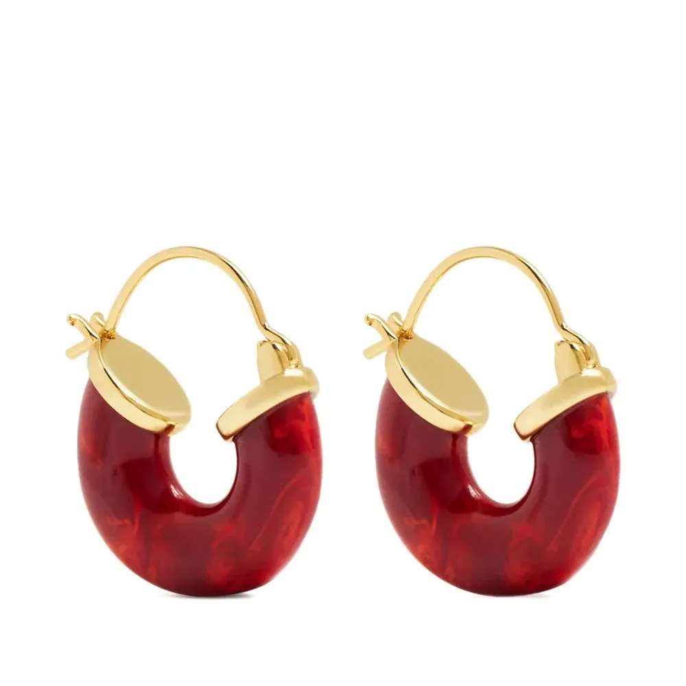 Пластиковые серьги-кольца