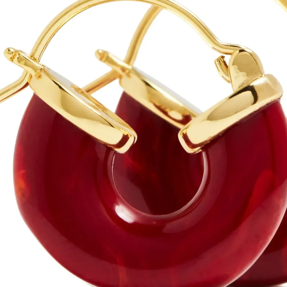 Пластиковые серьги-кольца