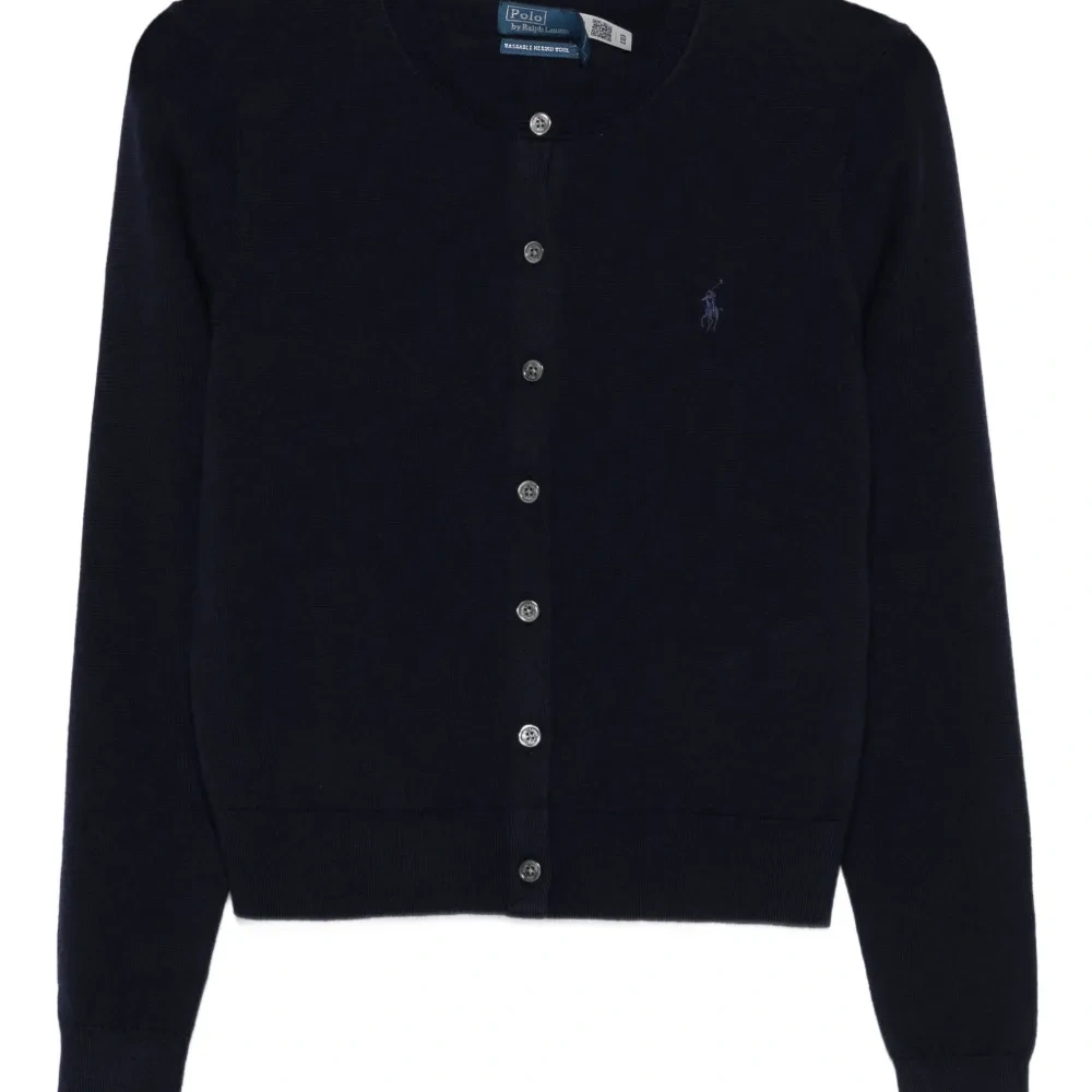 Кардиган с вышитым логотипом