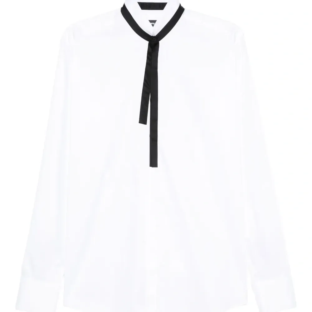 Рубашка с завязками на воротнике