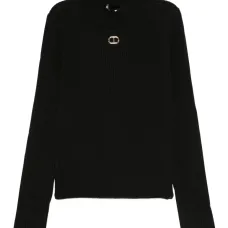 Свитер в рубчик с высоким воротником Свитер в рубчик с высоким воротником