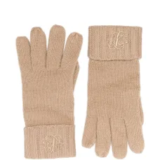 Вязаные перчатки с вышитым логотипом