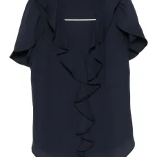 Блузка с короткими рукавами и оборками