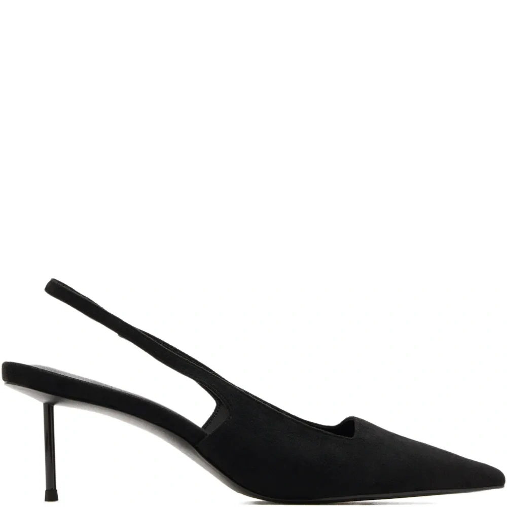 Туфли с заостренным носком и ремешком на пятке