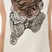 Блузка без рукавов с кружевной аппликацией