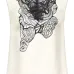 Блузка без рукавов с кружевной аппликацией