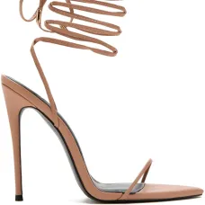 Босоножки на шпильке со шнуровкой