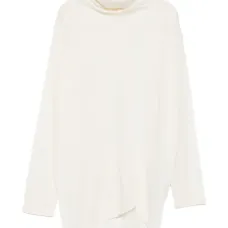 топ асимметричного кроя с высоким воротником