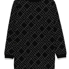 Трикотажное платье с геометричным узором