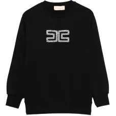 Толстовка с логотипом и кристаллами