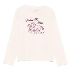 футболка с длинными рукавами и вышивкой