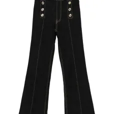 Расклешенные джинсы с пуговицами