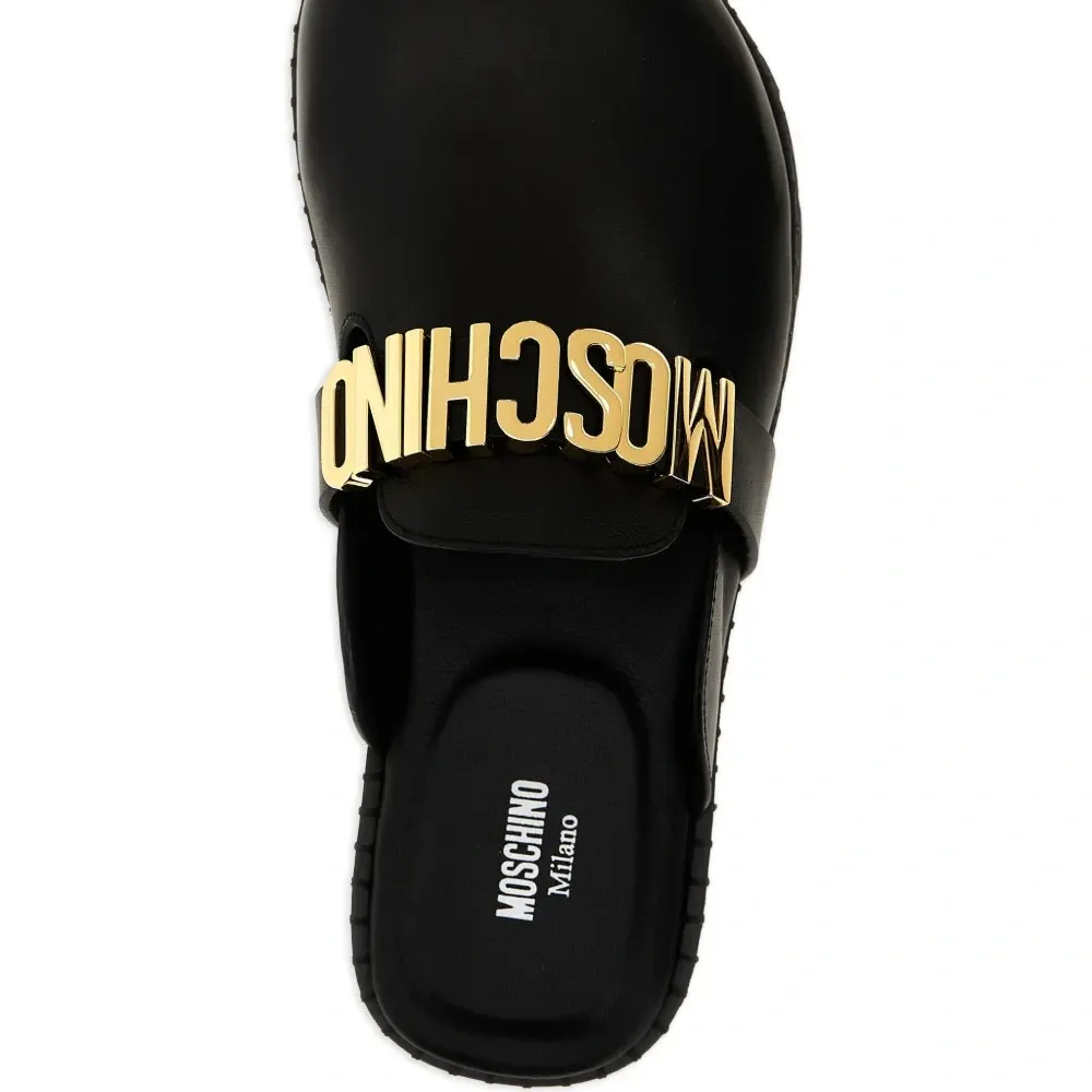 мюли с логотипом