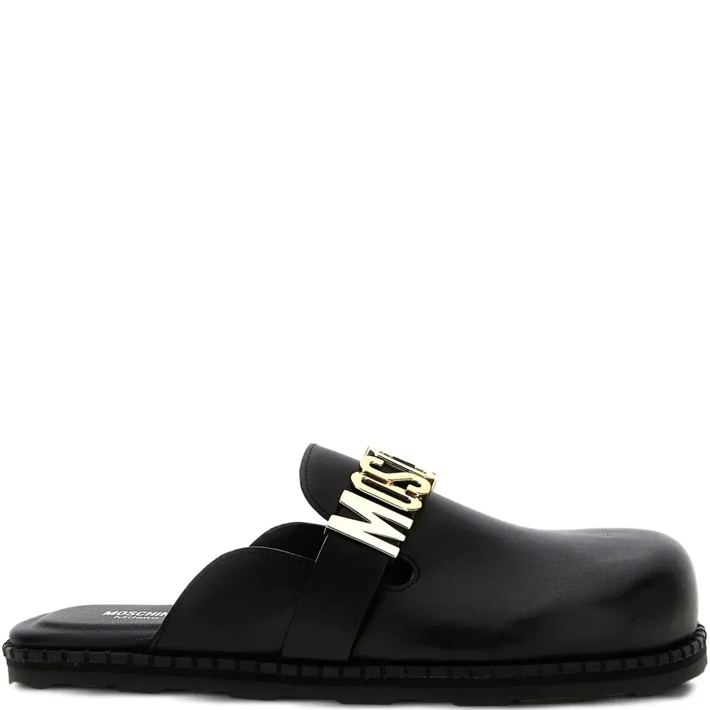 мюли с логотипом