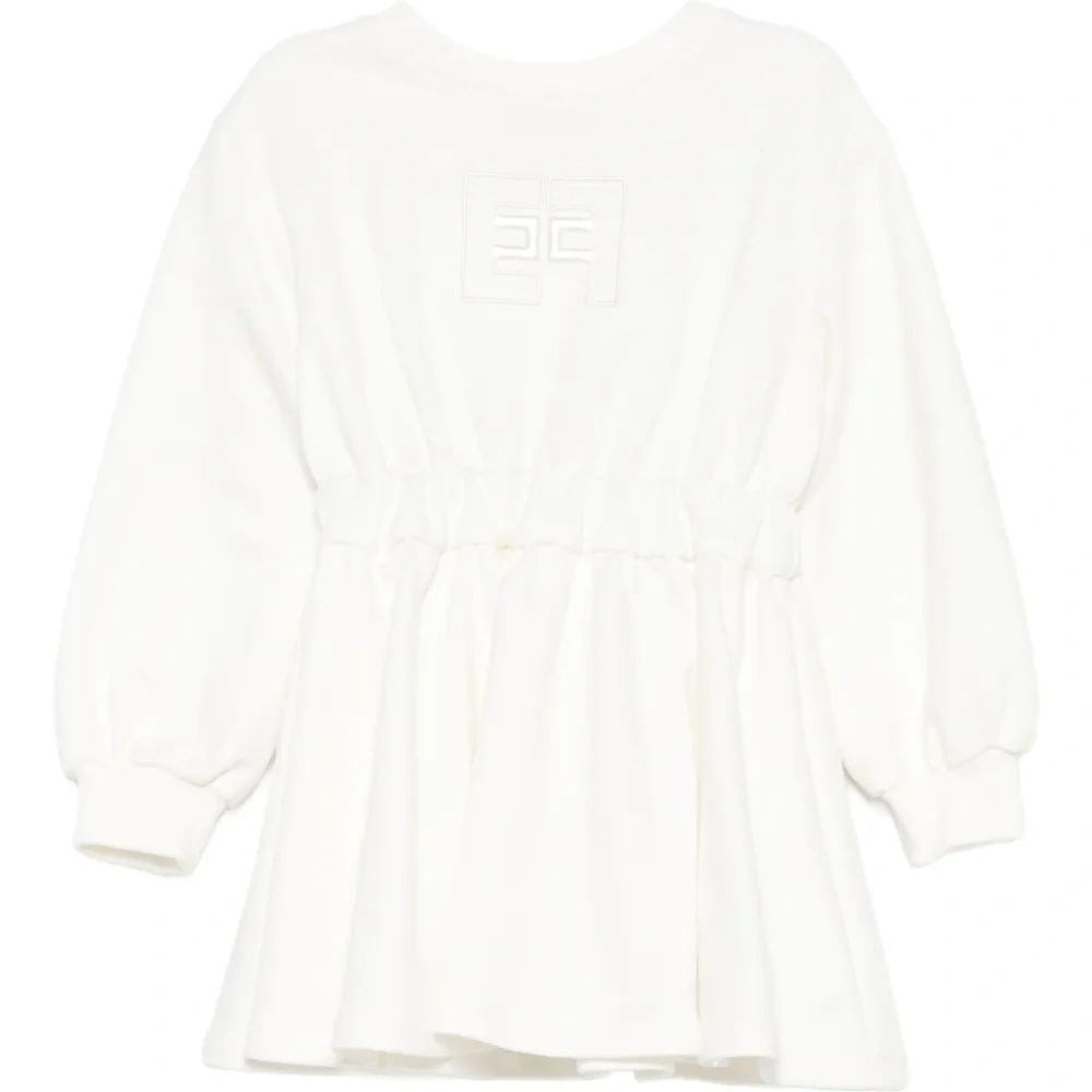 Платье с вышитым логотипом