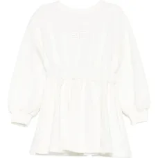 Платье с вышитым логотипом