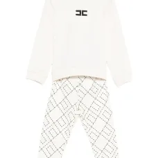 Комплект с геометричным узором и вышитым логотипом Комплект с геометричным узором и вышитым логотипом