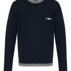 Шерстяной свитер с вышитым логотипом