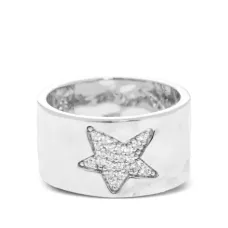 Кольцо с кристаллами