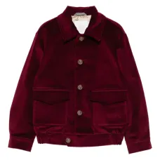 бархатная куртка на пуговицах