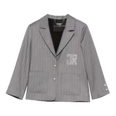 блейзер в тонкую полоску с кристаллами