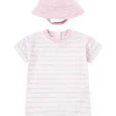 Полосатый ромпер с вышитым логотипом