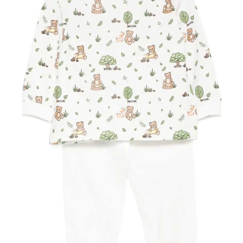 Комплект из топа и брюк с принтом