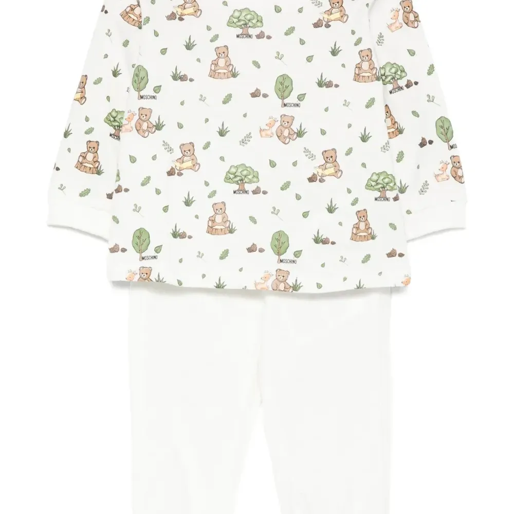 Комплект из топа и брюк с принтом