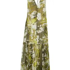 ярусное платье макси с цветочным принтом ярусное платье макси с цветочным принтом