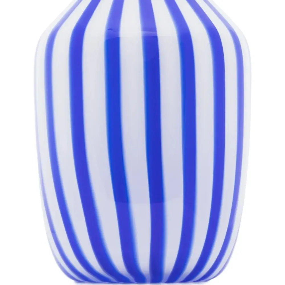 Стеклянная ваза Juice в полоску (28 см)