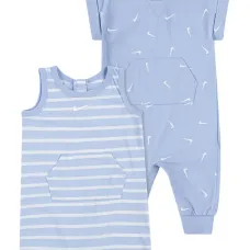 Полосатый комбинезон без рукавов