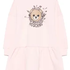 Платье с оборками и принтом Teddy Bear